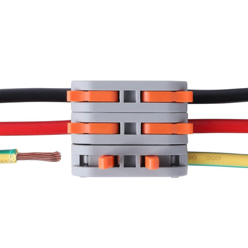 XHF 31PCS Compact Conductor Connectors, Lever Wire Nuts for Electrical Terminals and Inline Splices 28-12 AWG
