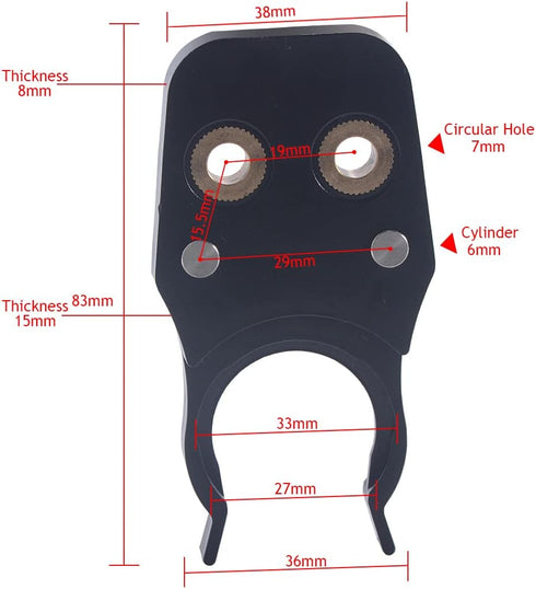 HOZLY ISO20 Tool Holder Clamp Iron+ABS Flame Proof Rubber Claw