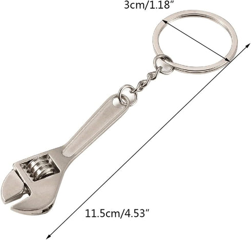 wengjack Set Adjustable Small Spanner Key Ring Tool Gift Men Novelty Keyring Wrench