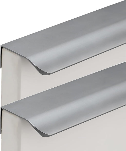 CHENCHEN96 Gray Bookcase Handles 2 Pack Invisible Bedside Table Handles Aluminum Alloy Kitchen