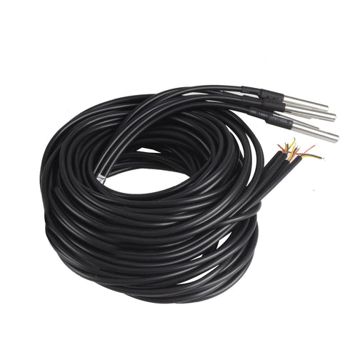 Waterproof DS18B20 Temperature Sensor, Digital Temperature Probe Sensor with Temperature Range (-55?~ +125?) 5 Pack