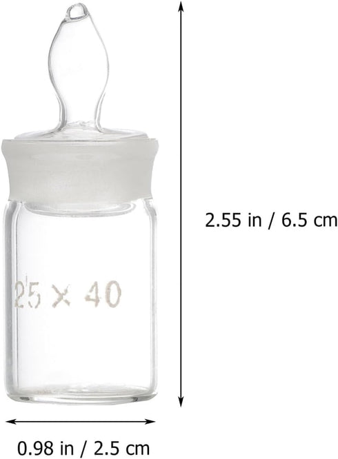 Hemobllo Glass Beakers 2pcs, Weighing Bottle Chemistry Laboratory Equipment Pycnometer Flask for Specific Gravity