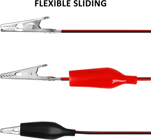 4 Groups 1M Alligator Clips Electrical, Insulated Test Leads with Double-ended Jumper Wires for Testing