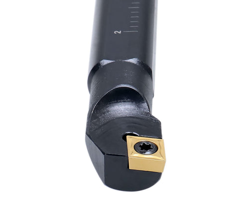 Accusize Industrial Tools 3/4'' x 10'' Overall Length, RH SCLCR Indexable Boring Bar with CCMT32.5 Inserts