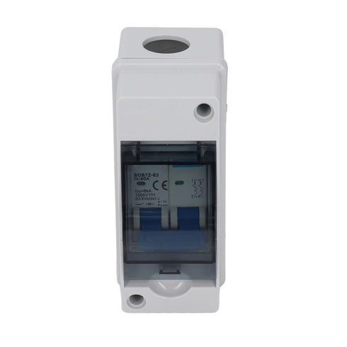 40A IP65 Waterproof DC Disconnect Switch with Protective Cover, Miniature Circuit Breaker for Solar System