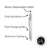 2) Aluminum LED Pupil Gauge Click Penlight (Purple x