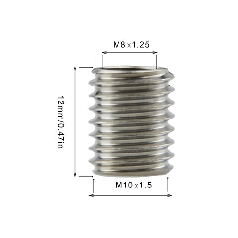 20PCS M10 to M8 Thread Reducer Nuts, Stainless Steel Fastener Accessory for Plumbing Connections/Compressed Air