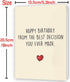 Hongshan Funny Birthday Card for Husband Wife, Humor Birthday Card Gift for Boyfriend Girlfriend, Sweet Wedding