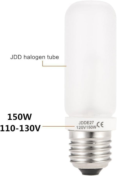 VSTAR 150W 110-130V Bulb, Bulb Lighting,Pack 4 JDD Type Frosted Halogen Light Replacement Modeling for Photo Studio