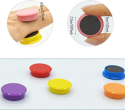 Stainless Iron Strips Bulletin Bar Board Adhesive Frameless Magnetic Strip with 10 Colorful Magnets and 8 Adhesive Tape