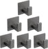 Bath Towel Hooks, 6 Pack Self Adhesive Square Coat Hooks, Heavy Duty Stainless Steel Wall Hooks for Bathroom