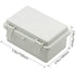 Zulkit IP65 Waterproof ABS Plastic Electrical Box - Hinged Shell with 2 Cable Glands, 5.9 x 3.9 x 2.8 inch.