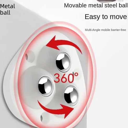 Comimark 12 pcs Household Adhesive Universal Wheel, Three-Ball Hole-Free Silent Hardware Accessories Small Pulley