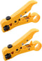 Universal Coaxial Cable Stripper Cutter Tool, 2 Pack for Flat/Round UTP Cat5 Cat6 Coax RG59/RG6/7/11