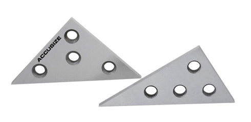 Accusize Industrial Tools 2 Pcs Solid Angle Plate Set - 30-60-90 Deg and 45-45-90 Deg