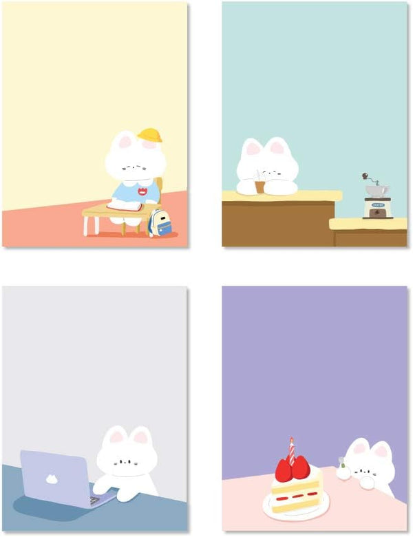 Monolike Memopad Gureum's Daily Life design SET - 4 Packs, 4 Different