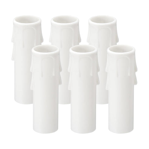 PATIKIL 3 Inch Tall Candle Covers Sleeves, 6Pcs Plastic E12 Chandelier Socket