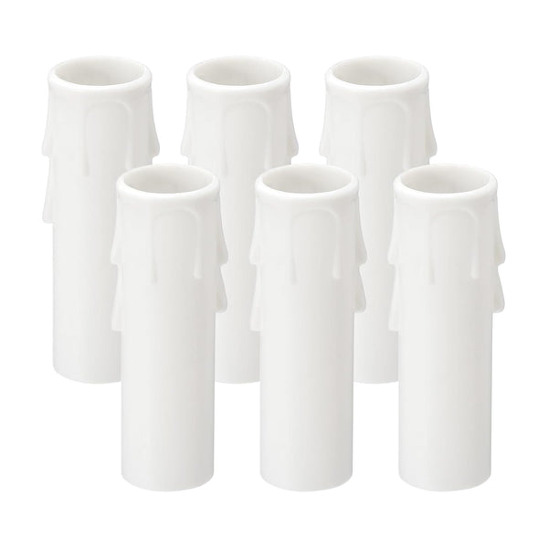 PATIKIL 3 Inch Tall Candle Covers Sleeves, 6Pcs Plastic E12 Chandelier Socket