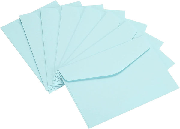 PATIKIL Mini Envelopes, 60 Pack 4.5 x 3.2 Inch Paper Blank Small Items Storage for Greeting Notes, Light Blue