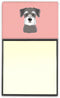 Carolines Treasures Checkerboard Pink Schnauzer Sticky Note Holder, Large Multicolor Design
