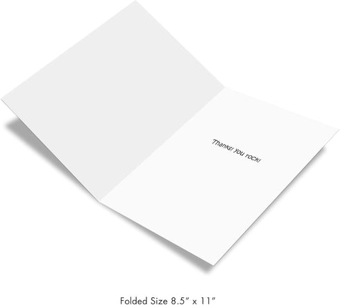 NobleWorks Jumbo Humorous Thank You Greeting Card, 8.5 x 11 Inch, 1 Pack, Thankya J3757