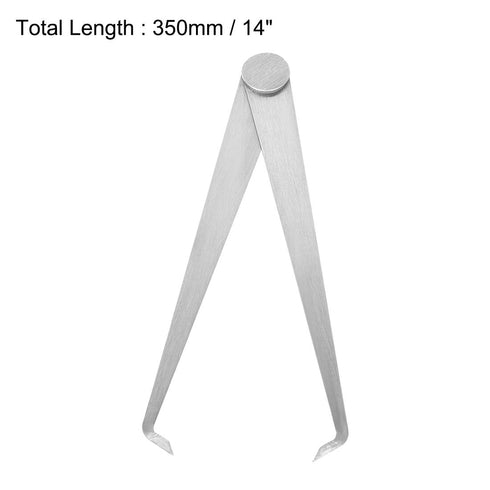 uxcell 350mm 14-inch Inside Outside Caliper, Stainless Steel Measuring Tool, 1 Pair