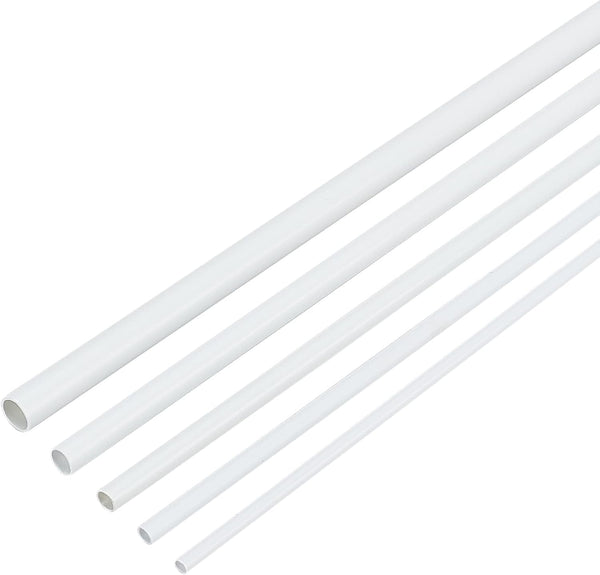OLYCRAFT 30Pcs ABS Plastic Hollow Round Tubes, 12" Length for DIY Handmade Sand Table Material Model Building