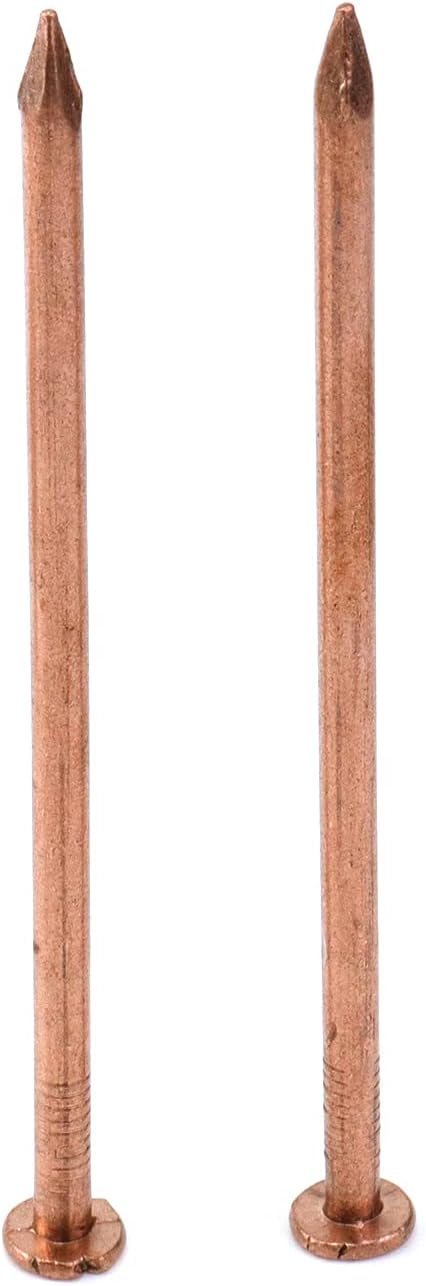 MY MIRONEY 10 Pack Solid Copper Nail Spikes, 4 Inch for Slating & Roofing