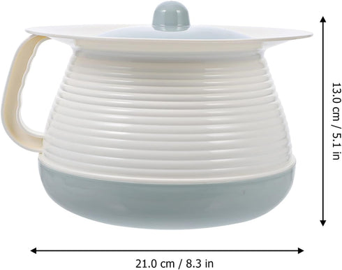 Cabilock Reusable Chamber Pot Potty Urine Plastic Bedroom Urinal Pee Pot Bucket Portable Toilet Spittoon with Lid