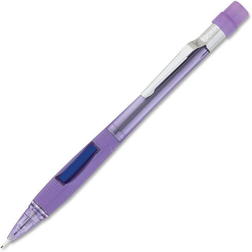 Pentel Quicker Clicker Automatic Pencil, 0.7mm, Transparent Barrel, Assorted Colors, 1 Pack (PD347BP-K6)