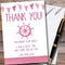 The Card Zoo Pink Bunting Nautical Beach Personalized Party Thank You Cards