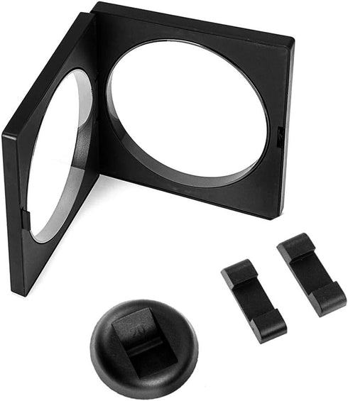 Medallion Challenge Coin Display Case Holder with Stand, Round Black Chip Presentation Box