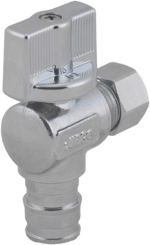 LD Valve - 1/4 Turn Angle PEX A Stop Valve, 1/2-in Exp x 3/8-in OD Proprex Angle Shut Off Valve