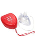 RS-6845-5 Pack 5 6.5x4.8x1.6 inches Primacare of Single Valve CPR Rescue Mask in Red Hard Case, Adult/Child Pocket