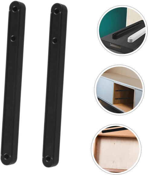 2pcs Vaguelly Side Mount Drawer Slides Smooth Silent Sliding Furniture Rails for Bedside Cabinets Wardrobes Dresser