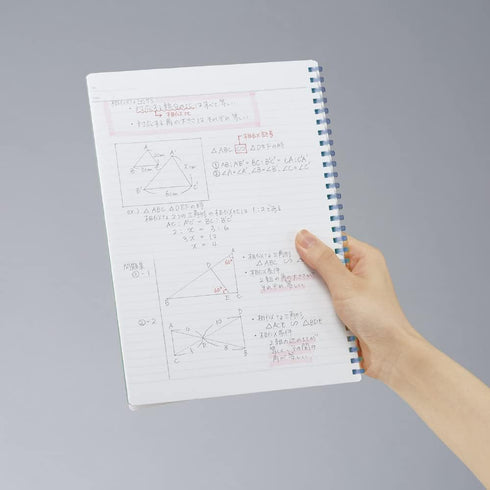 KOKUYO Campus Soft Ring Notebook, Semi-B5, 6mm Dot Ruled, 40 Sheets, Blue, Japan Import