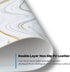 QIYI White Mouse Pad - Cute Marble Large Desk Mat, PU Leather Desk Protector, Non-Slip Extended Writing Pad