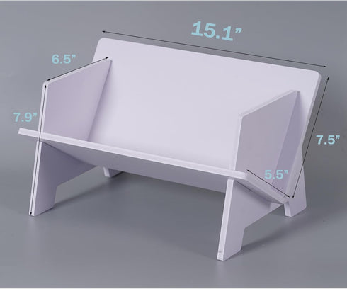 Desktop Small Bookshelf Organizer, Mini Bookcase Desk Storage for Office Home, Magazine Holder CD Rack