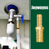 Joywayus 3/8" to 1/2" Reducer ID Hose Barb Splicer, Brass Water/Fuel/Air Hex Union Fitting