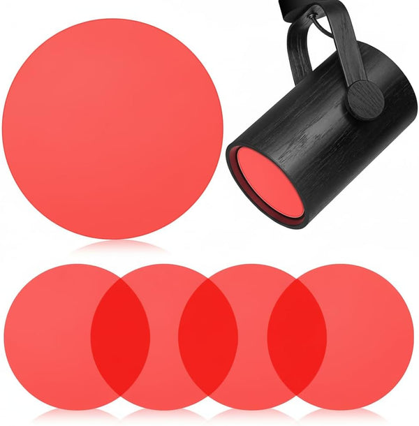 SHINEOFI 5pcs 10cm Dimming Diffuser Film Ambient Lighting Gel Warm Color Filters Round