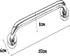 ALDEPO 304 50cm) Grab Bars Polished Surface Handrail Shower Grab Bar, Stainless Steel Bathroom Balance Support Railing
