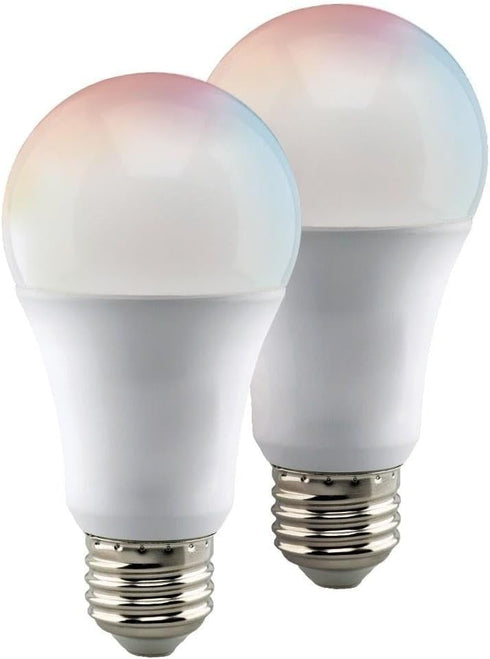 Satco 10W 2700-5000K A19 Medium Base LED Starfish IOT Replacement Lamp, Pack of 2