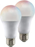 Satco 10W 2700-5000K A19 Medium Base LED Starfish IOT Replacement Lamp, Pack of 2
