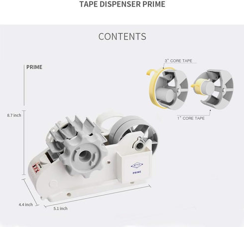 MoTEX Heat Tape Dispenser for Sublimation – 1” & 3” Core, Heat Resistant for Heat Press (White)