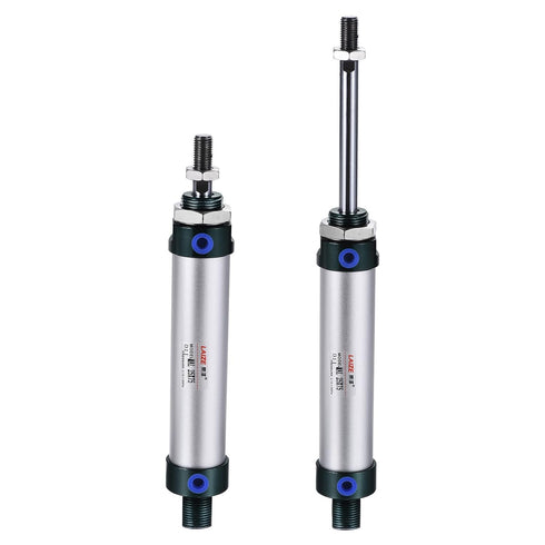 MECCANIXITY Pneumatic Air Cylinder, Double Action MAL25X75, 25mm Bore 75mm Stroke with Quick Fitting Set