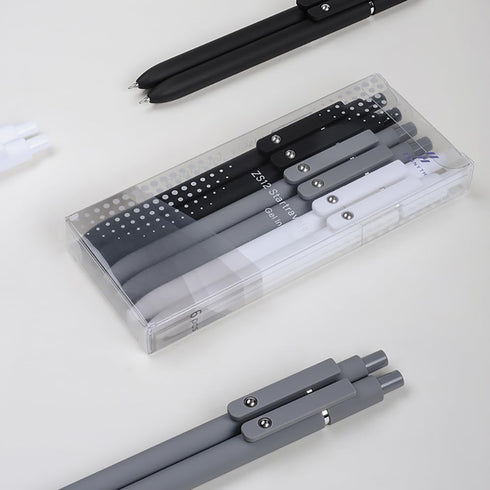FIOVER Gel Pens, 6Pcs Fine Point Smooth Writing Pens, 0.5mm Black Gel Ink for Journaling Note Taking