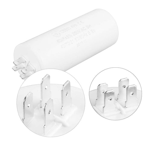 CBB60 Cylindrical Capacitor, 80uF 250V AC Motor Run Capacitor for Air Conditioner