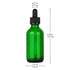 stonylab 4-Pack Glass Dropper Bottles with Inner Plug and Label for Essential Oils (60 ml, Green)