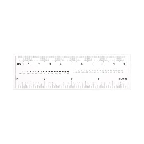 Film Flexible Ruler 4 Inch, 0.5mm Scale PET Plastic Folding Straight Ruler, Calibration Soft Measuring Tool -