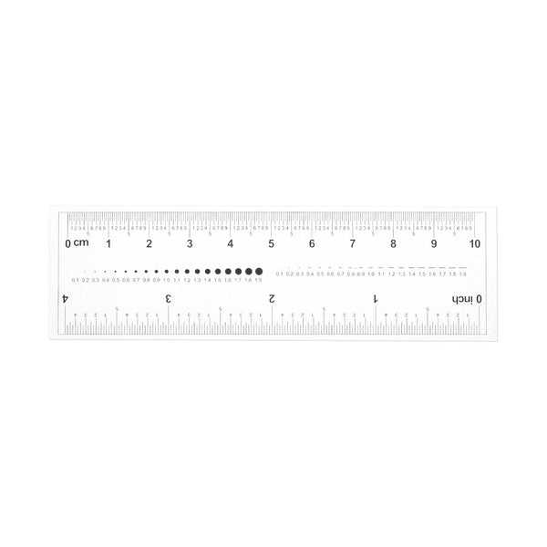 Film Flexible Ruler 4 Inch, 0.5mm Scale PET Plastic Folding Straight Ruler, Calibration Soft Measuring Tool -